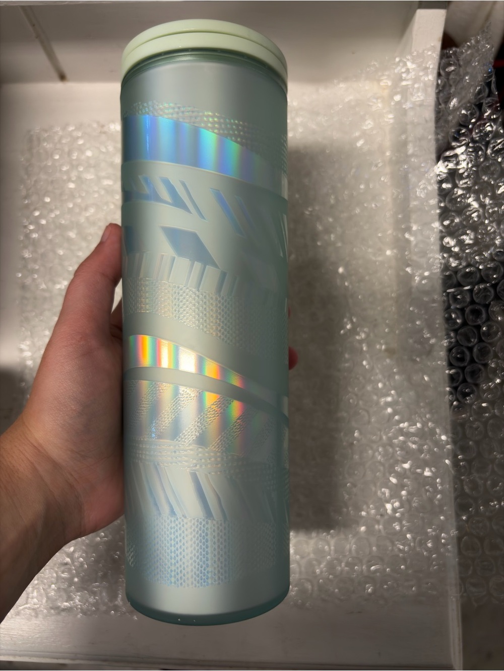 Starbucks Iridescent Mint Green Travel Tumbler